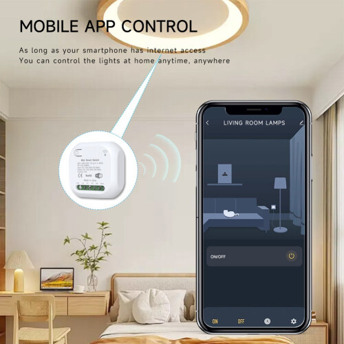 Wifi RF433 Smart Switch DIY Light Mini Switches Control Wireless Smart Relay 2