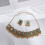 Σετ κοσμημάτων Vintage Boho για γυναίκες: Σκουλαρίκια με χάντρες CZ, κολιέ με φούντα – 5