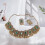 Σετ κοσμημάτων Vintage Boho για γυναίκες: Σκουλαρίκια με χάντρες CZ, κολιέ με φούντα – 6