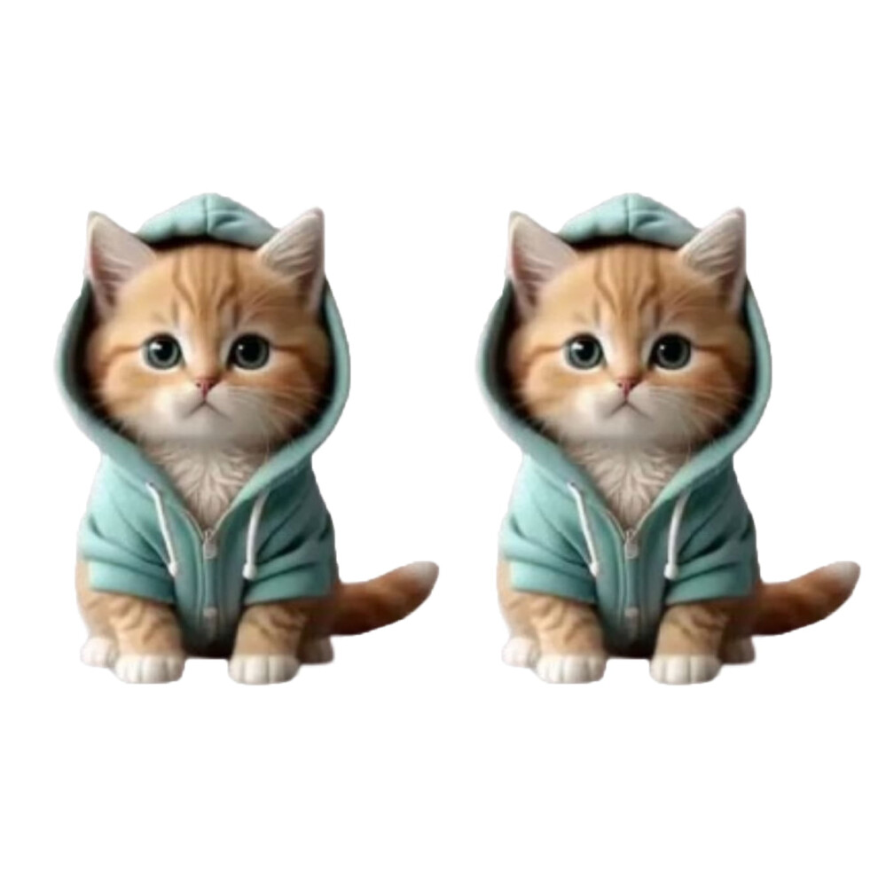 2Pcs Cute Kitten Car Vent Clips, Refillable Aromatherapy Diffuser, Compatible With Most Car Vents 9180435408440