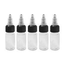 5x Malingsflaske Reiseflasker med Vrikork Beholdere Sprøyte for Væsker 10ml