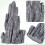 HEMOTON 8 Pcs Terrarium Decor Artificial Simulation Fake Mountain Bonsai 6