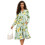 Abito midi da donna con stampa limoni, tasche e maniche lunghe 1