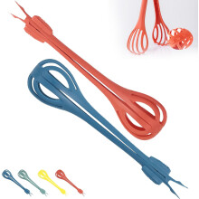 2-in-1 eierklopper en voedselklem, multifunctionele keukentang met garde (rood + blauw), geschikt voor alle keukens