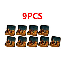 9pcs Mini Christmas Nativity Set in Tin Box – Holy Family Figurines, Compatible with Christian Holiday Decor, 2.363.74in