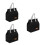 3Pièces Déjeuner Noir Résistant Portable Pour Bento Picnic 6