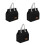 3Pièces Déjeuner Noir Résistant Portable Pour Bento Picnic 7