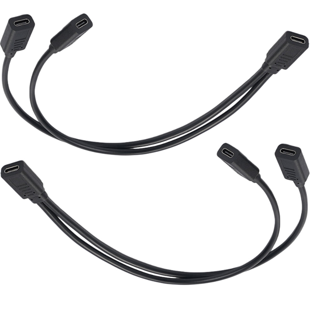 Usb-C Splitter Charging Cable With Dual Female Ports 9422877565511