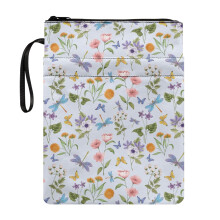 Dragonfly Floral Polyester Fabric Book Covers for Reading Lovers Book Club Gifts for Paperbacks Hardcover Notebook Bible Journal
