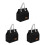 3Pièces Déjeuner Noir Résistant Portable Pour Bento Picnic 11