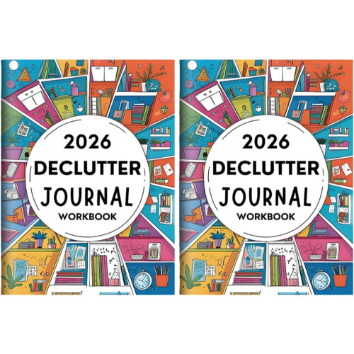 Declutter Journal Workbook 60-Page Guided Planner