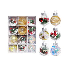 12pcs Clear Shatterproof Christmas Balls, 2.36", Rustic Farmhouse Tree Decor – Compatible with Xmas, Wedding, Party & Home