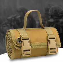 (Khaki) Non-Slip Roll-Up Shooting Mat for Outdoor Training