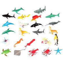Karymi 12/24-Pack Sea Animal Figures – Realistic Plastic Pool Toys, Educational Birthday Gifts & Party Favors, Compatible with LEGO