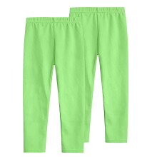Cute Stretch Athletic Leggings for Toddler Girls, High Waisted, Ankle Length, Soft & Breathable – Mint Green 2PC Set, Size 7 Years