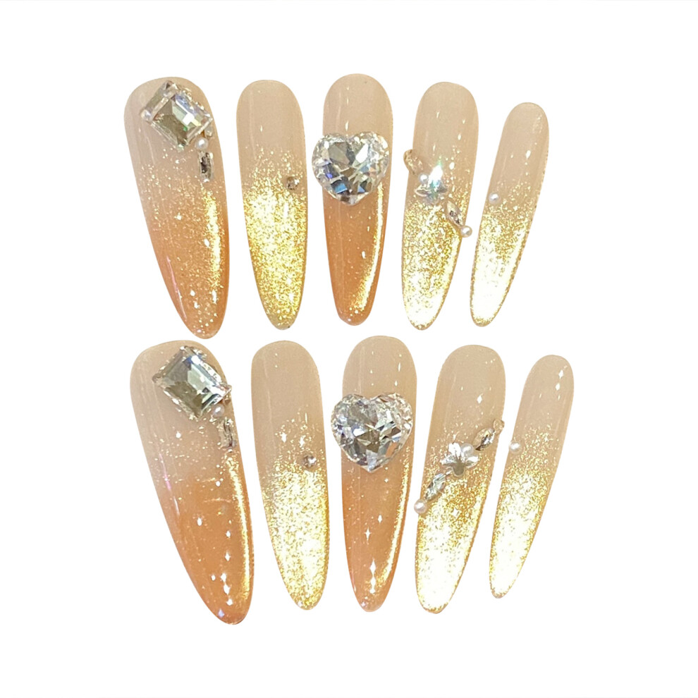 Dachuang Beauty (Long Sharp) Sunset Glow Fake Nails 10Pcs