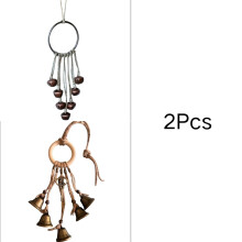 Sonnettes de poignée de porte en fer couleur laiton (2 pièces)