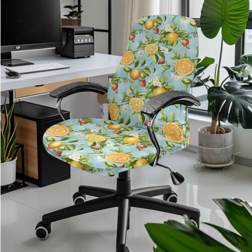 Ensemble de housses de chaise de bureau en cuir PU, 5 pièces, taille L 2