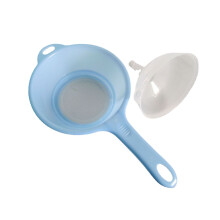 Karymi Plastic Kitchen Funnel Strainer Ladle with Fine Mesh Filter – Dishwasher Safe, Lightweight & Durable, 1 Piece – Compatible with Rice,