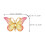 24 Pcs Office Desk Accessories Multi-function Thumb Tacks Shaped Butterfly 2