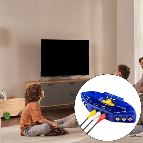 3-way video switch box for connecting 3 devices to TV with 1