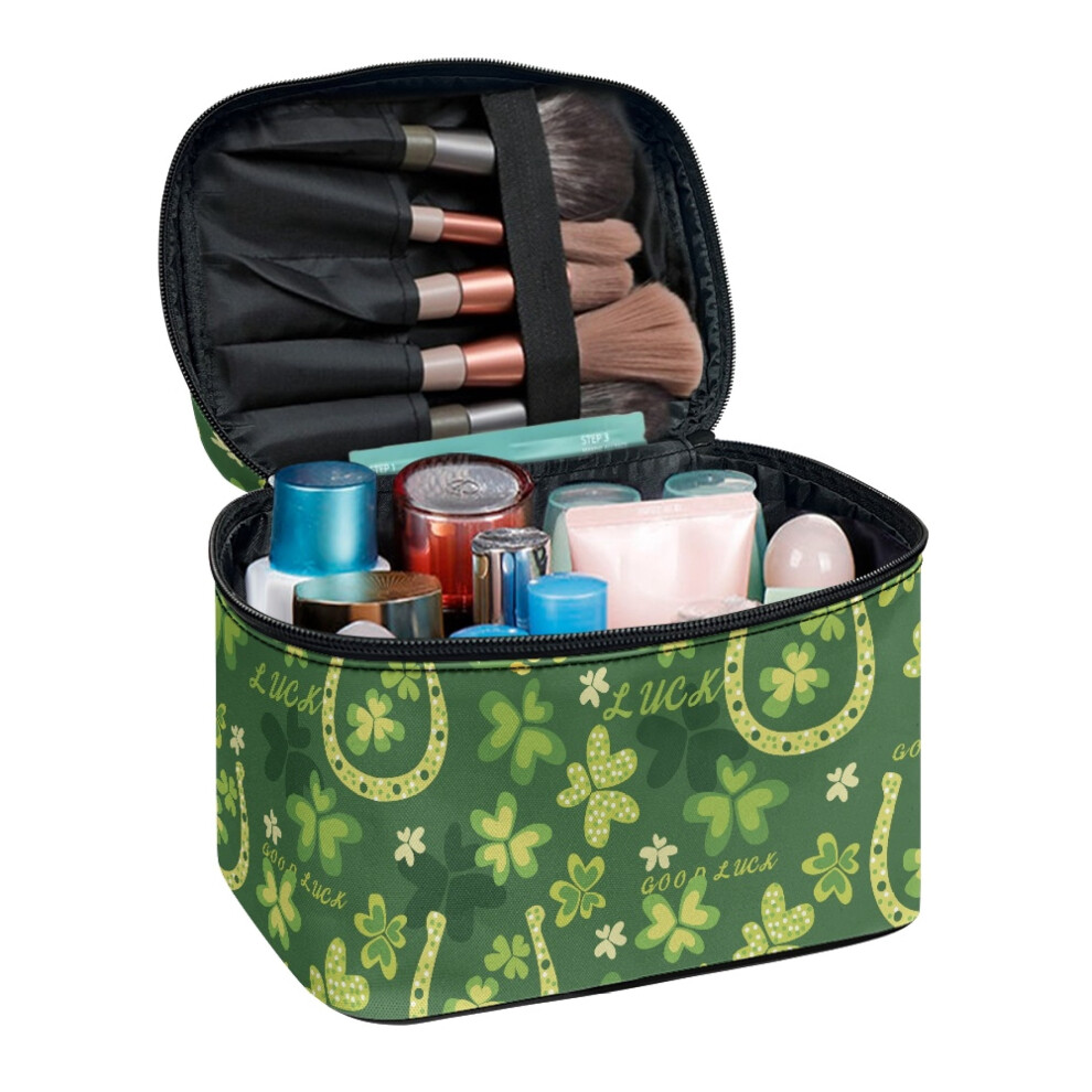 Clover Pattern Cosmetic Organizer Bag 8.86x6.5x5.9 inches