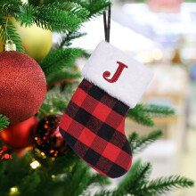 Knitted Hosiery Wool Hosiery Embroidered Letter Children's Candy Gift Bag Christmas Stocking Gift Bag