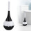 Hammered Toilet Brush Set with Anti-Splash Shield, 2