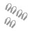 6St Roestvrijstalen Wire Rope Collars Driehoekig Design 3