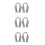 6St Roestvrijstalen Wire Rope Collars Driehoekig Design 6