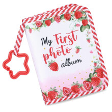 Babyfotoalbum 46 Mjukt omslag med säkerhetsspegel