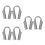6St Roestvrijstalen Wire Rope Collars Driehoekig Design 7