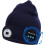 Gorro Bluetooth com luz, recarregável via USB, lanterna de cabeça sem fio, microfone e alto-falantes estéreo – Compatível com iPhone/Android 3