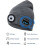 Gorro Bluetooth com luz, recarregável via USB, lanterna de cabeça sem fio, microfone e alto-falantes estéreo – Compatível com iPhone/Android 4