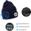 Gorro Bluetooth com luz, recarregável via USB, lanterna de cabeça sem fio, microfone e alto-falantes estéreo – Compatível com iPhone/Android 6
