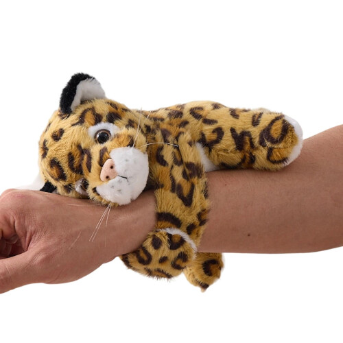 Brățări cu pluș din animale de pluș, brățări de pluș de 5,9" (Panda/Tigru/Panda mic/Leopard/Koala/Elefant), brățări drăguțe cu capse 2