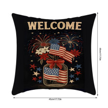 Sierkussenhoes met Amerikaanse vlag, decoratie voor 4 juli