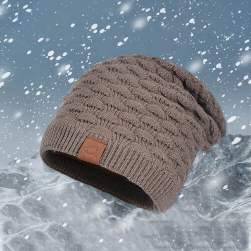 Unisex vinterstrikhue med åndbar mesh-ryg 1
