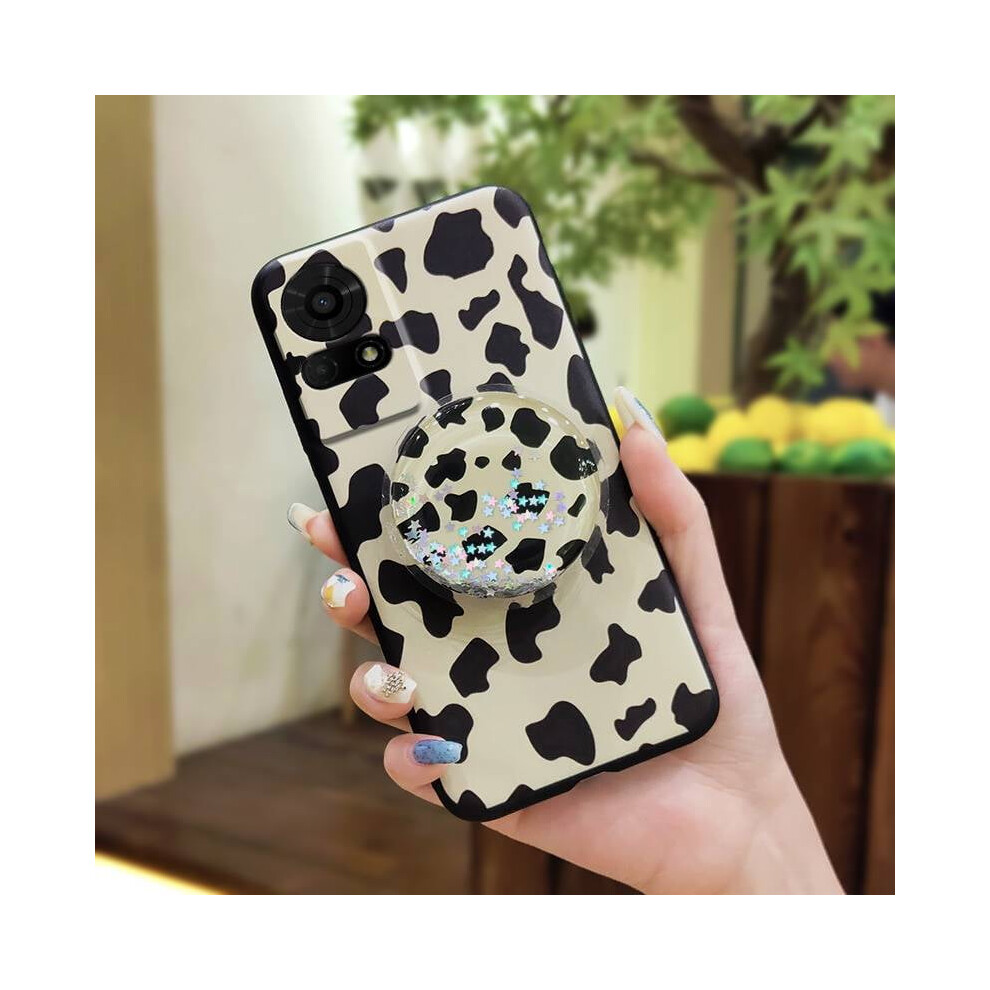 Silicone Phone Case Compatible With Tcl 50Le/T510spp – Skin-Feel, Quicksand Cartoon Design, Rotatable Kickstand, Anti-Knock & Dirt-Resistant 9085618500297
