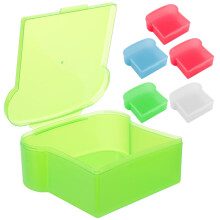 Lot de 6 boîtes de conservation pour sandwichs en forme de toast, contenants alimentaires portables pour le déjeuner