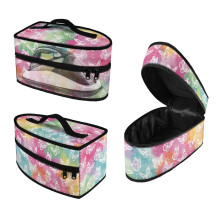 Colorful Butterfly Pattern Portable Iron Storage Holder Polyester Zipper Closure Travel Carrying Case Home, Case Only