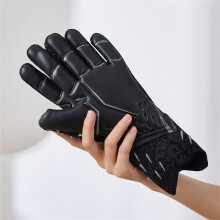(falcon black gray, 7) Soccer Goalkeeper Gloves - Latex, Durable, Adjustable Wristband
