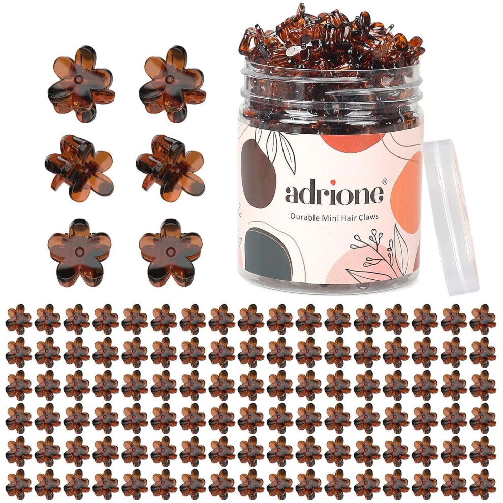 Mini Flower Hair Clips for Girls and Women - 100 pcs