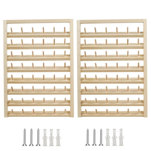 Porte-bobines mural en bois pour 48 bobines