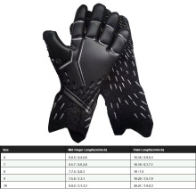 (falcon black gray, 10) Soccer Goalkeeper Gloves - Latex, Durable, Adjustable Wristband