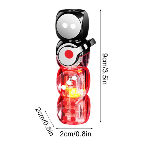 Transparent Dice Lighter LED Windproof Butane Candle 1