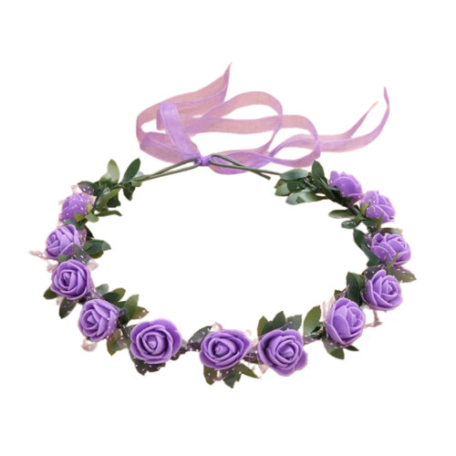 Couronne de fleurs de mariée, bandeau floral de mariage