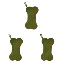 Dog Christmas Stocking Bone Shape Knitted 16.14 Inch