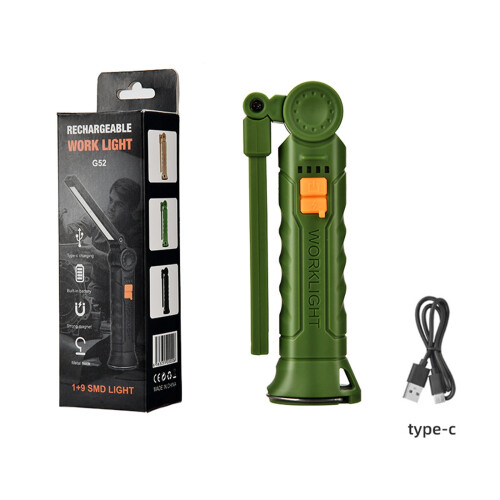 Vanntett campinglykt USB oppladbar COB arbeidslampe
