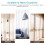 Soveværelse 2 stk. gardinstangs endestykker sort ABS 1,4x1,5 tommer 8